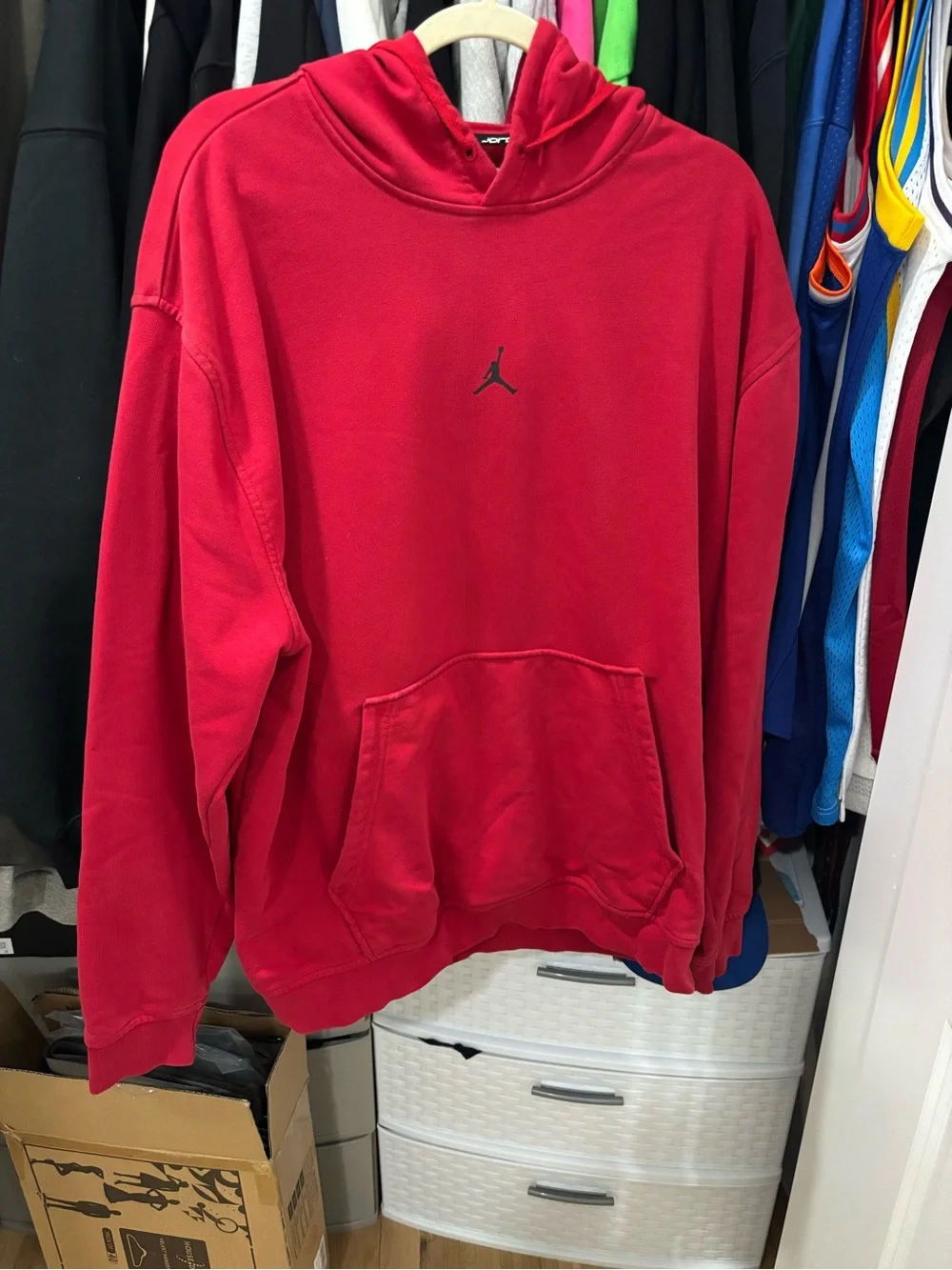 Jordan brand Red Men's Pullover Hoodie Sweatshirt